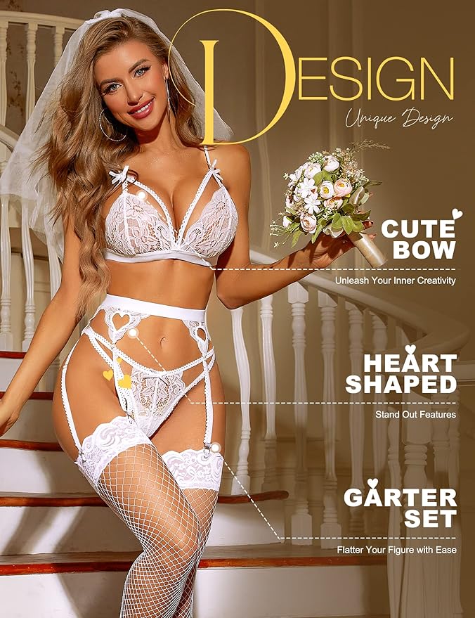 VANESSA | Sexy Lingerie Set with Garter Belt