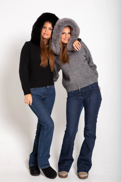 ADELE | Warm Knitted Fur Jacket