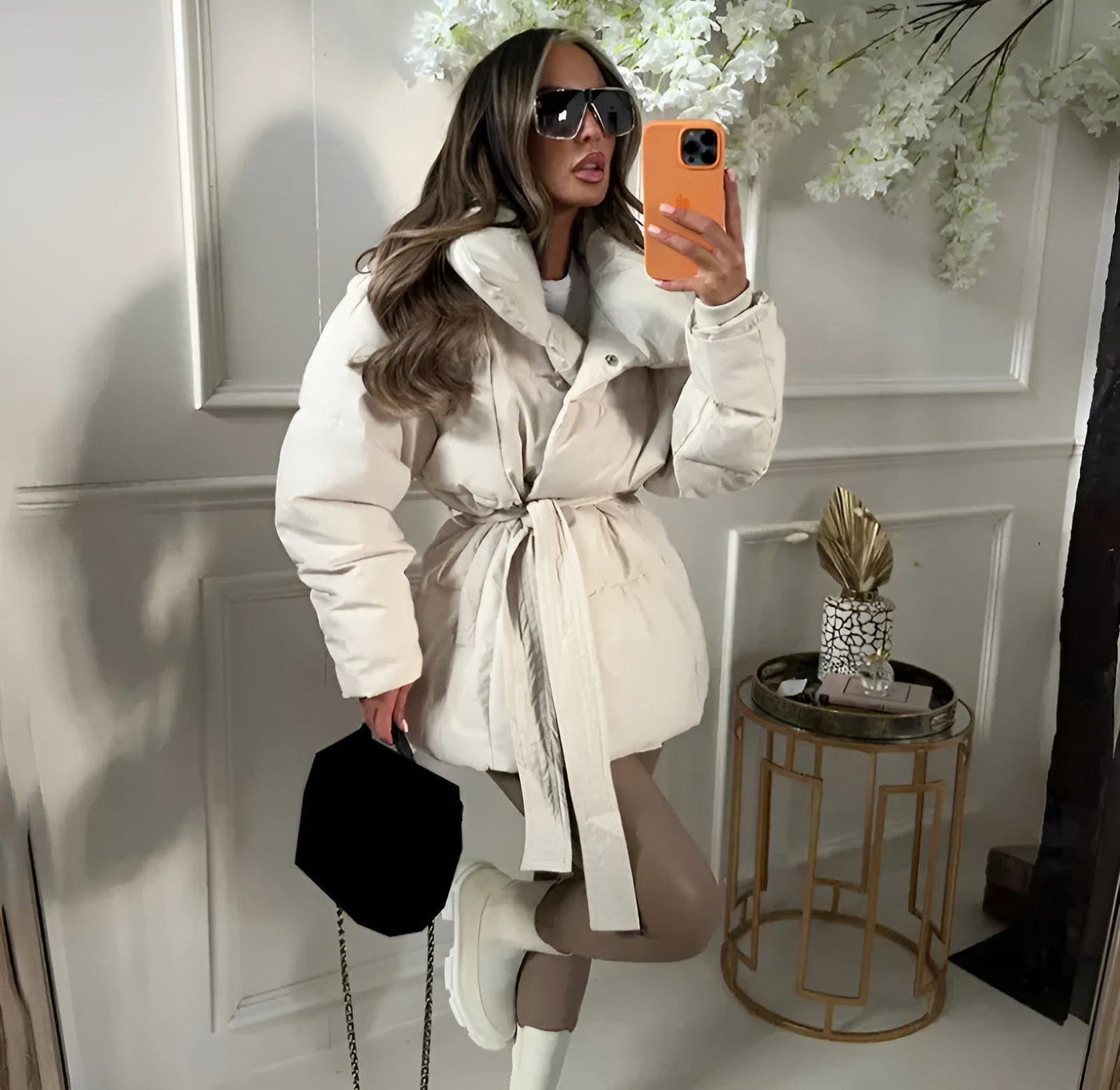 AMELIE – Lace-Up Puffer Jacket