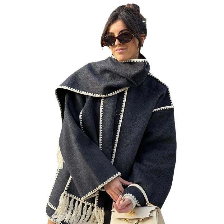 EMILIA | Elegant Fall Scarf Jacket