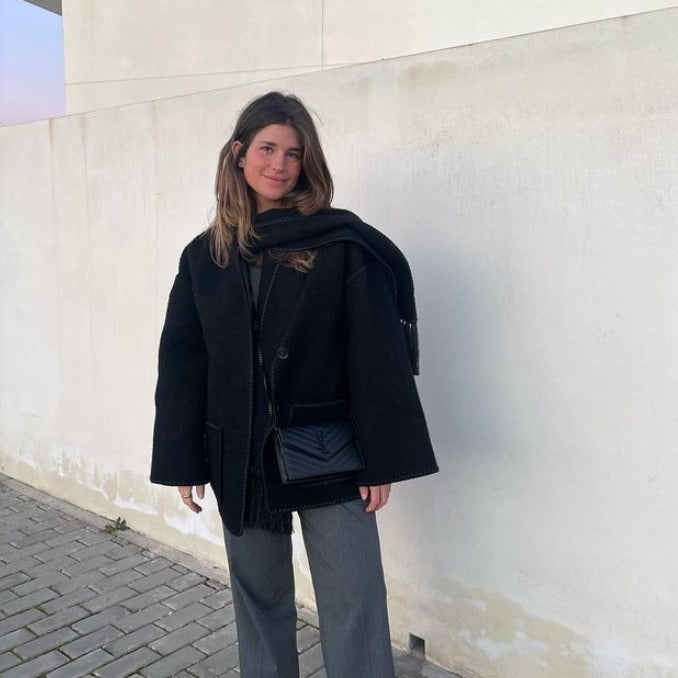 EMILIA | Elegant Fall Scarf Jacket