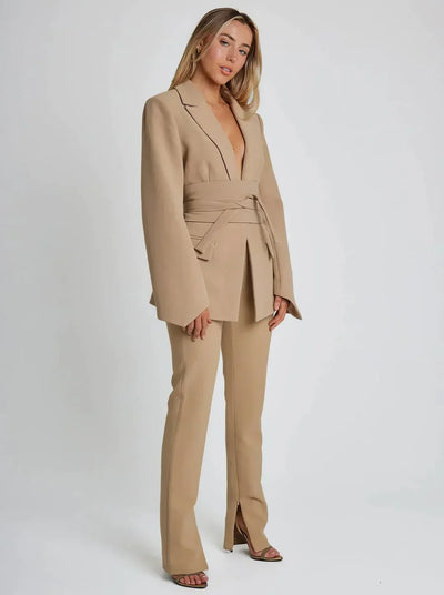 AIMEE | Elegant Belted Blazer